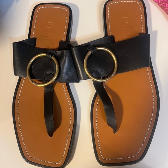 Frame Le Brentwood leather sandals NWOT - Picture 1 of 7
